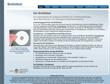 Tablet Screenshot of biofeldtest.de